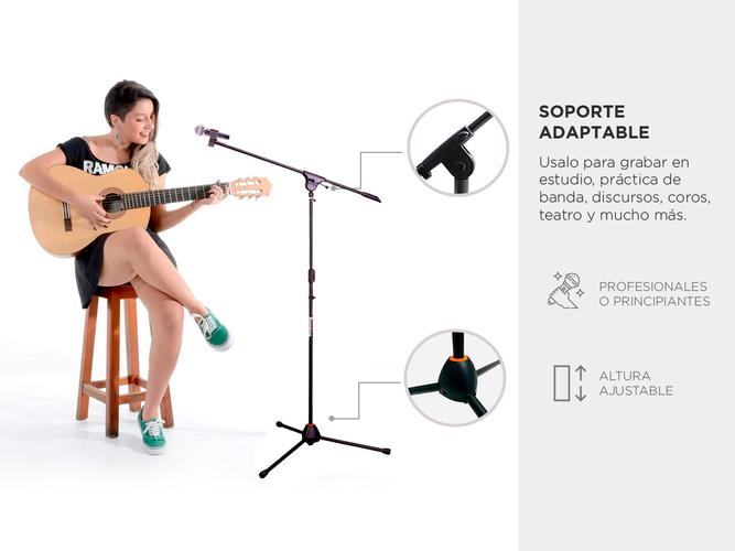 Soporte Pie De Microfono Tripode Robusta Plegable SoundKing SD281 - 2