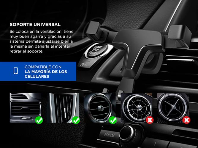 Soporte de teléfono para auto Gadnic universal manos libres - 2