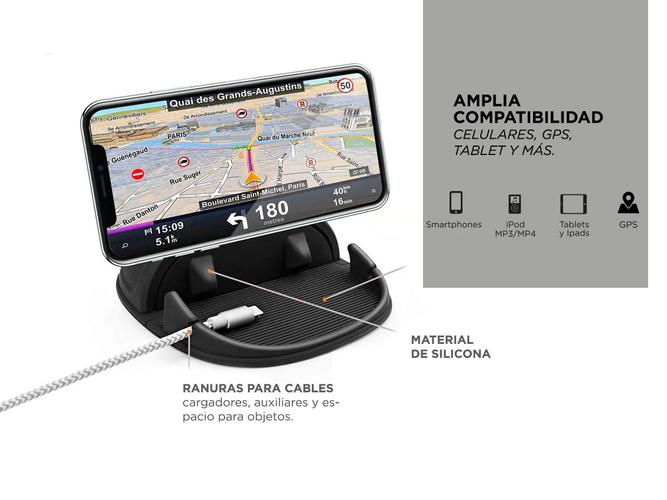 Soporte Para Porta Celular Gadnic Para Autos Apto GPS Tablets  - 3