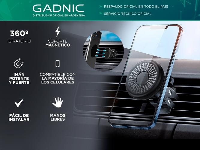 Soporte de teléfono magnético para auto Gadnic universal fuerte manos libres - 1