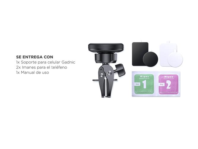 Soporte de teléfono magnético para auto Gadnic universal fuerte manos libres - 4