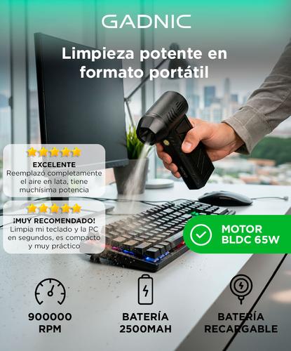 Soplador de Aire Comprimido GADNIC Inalámbrico 65W 900000rpm - 1