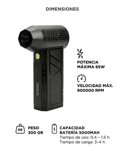Soplador de Aire Comprimido Gadnic 900.000 RPM 65W Inalámbrico Batería Recargable 5000 mAh  - 5
