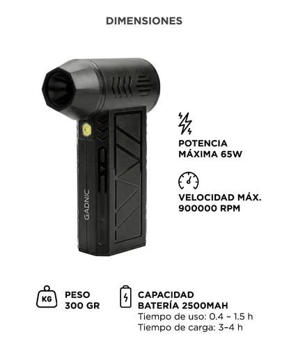 Soplador de Aire Comprimido GADNIC Inalámbrico 65W 900000rpm - 5