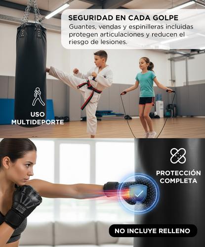 Saco de Boxeo Profesional Force by Gadnic 120cm Kit Completo con Guantes Cuero PU  Outlet - 3