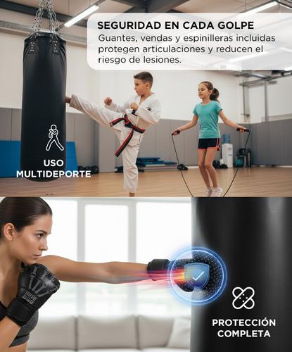 Saco de Boxeo Profesional Force by Gadnic 120cm Kit Completo con Guantes Cuero PU  - 3