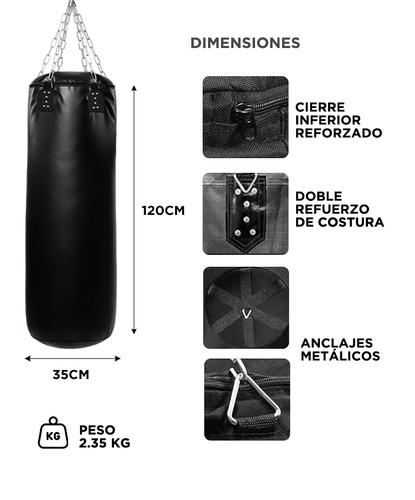 Saco de Boxeo Profesional Force by Gadnic 120cm Kit Completo con Guantes Cuero PU  - 5