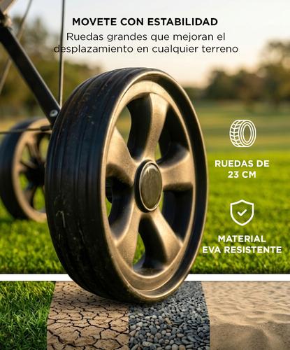 Carrito De Golf Force By Gadnic Plegable 2 Ruedas Liviano Con Freno Y Porta Accesorios - 2