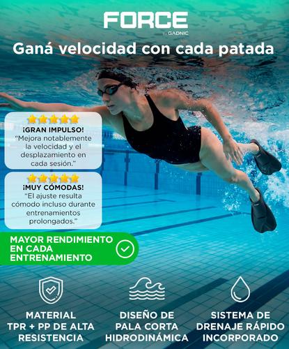 Patas De Rana Force By Gadnic Aletas De Natación Entrenamiento Deportivas Con Suela Antideslizante - 1