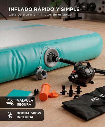 Colchoneta Para Gimnasia Inflable FORCE By Gadnic 3m Con Bomba Eléctrica - 3