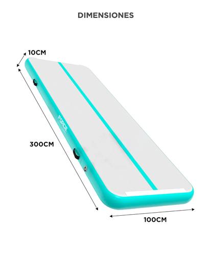 Colchoneta Para Gimnasia Inflable FORCE By Gadnic 3m Con Bomba Eléctrica - 5