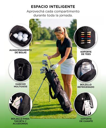 Bolso De Golf Force By Gadnic Tripode Automatico Para 8 Palos Ultraliviano Con Bolsillo Refrigerado - 4