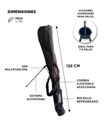 Bolso De Golf Force By Gadnic Tripode Automatico Para 8 Palos Ultraliviano Con Bolsillo Refrigerado - 5