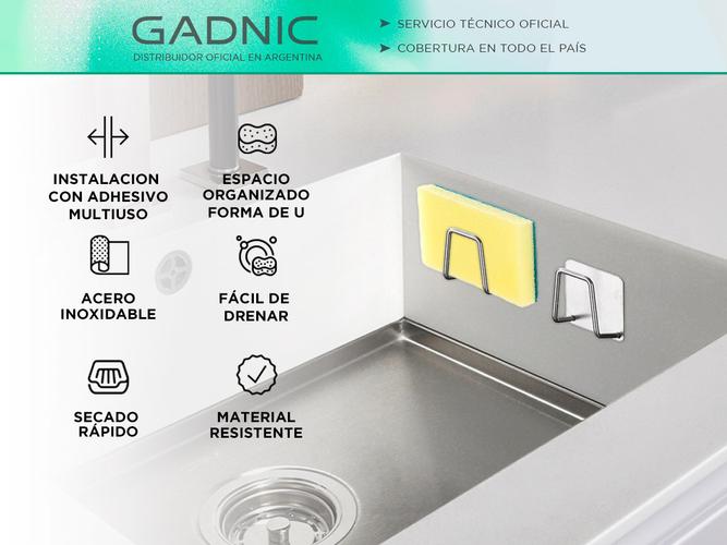 Porta Esponja Percha Adhesiva Gadnic para Bacha Cocina - 1