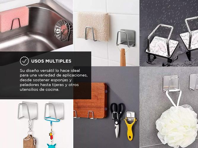 Porta Esponja Percha Adhesiva Gadnic para Bacha Cocina - 3