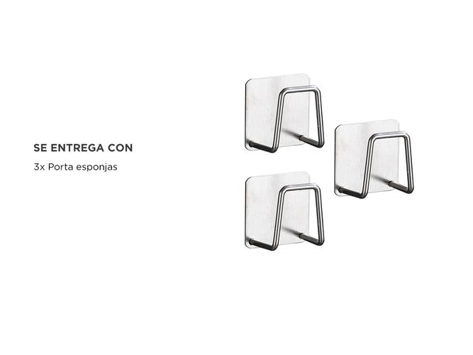 Porta Esponja Percha Adhesiva Gadnic para Bacha Cocina - 5