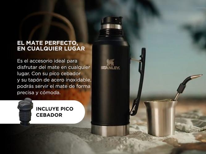 Termo Stanley Mate System Classic 1.2l Negro Pico Cebador Original - 3