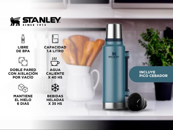 Termo Stanley Mate System Classic 1.4l Azul Lake Tapon Cebador Original - 1