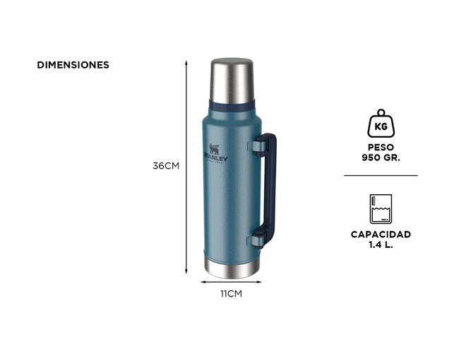 Termo Stanley Mate System Classic 1.4l Azul Lake Tapon Cebador Original - 4
