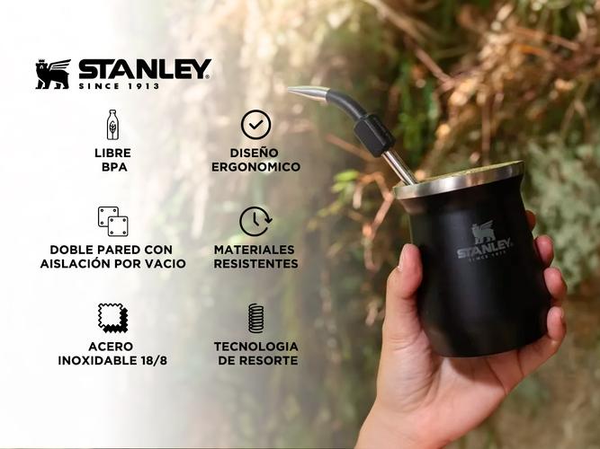 Bombilla Para Mate Stanley Spring Original Negro - 1