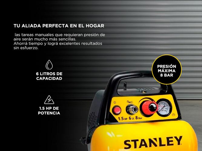 Compresor de Aire Eléctrico Stanley C6BB304STC071 6L 1.5hp 220V - 2