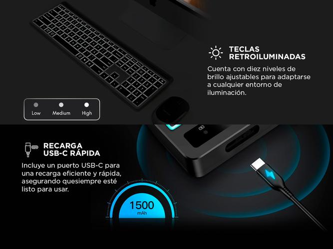 Teclado Bluetooth Satechi Slim X1 Retroiluminado Compacto Inalámbrico - 3