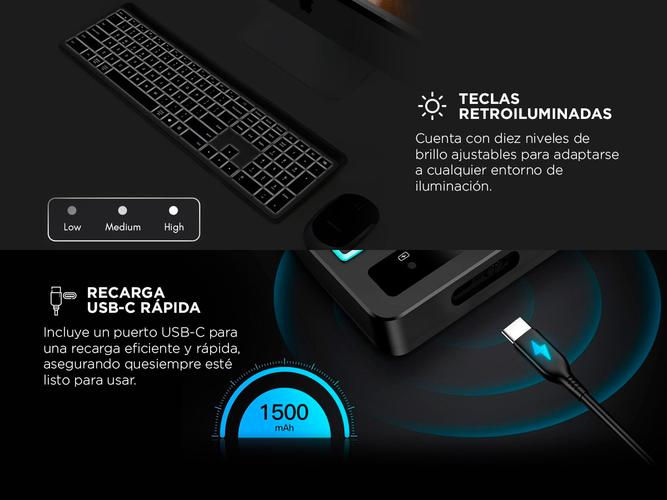 Teclado Bluetooth Satechi Slim X1 Retroiluminado Compacto Inalámbrico - 3
