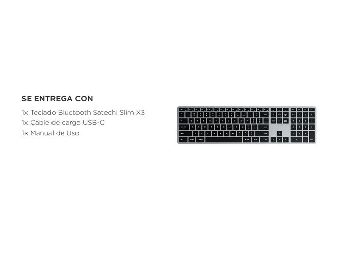 Teclado Bluetooth Satechi Slim X3 Retroiluminado Compacto Inalámbrico - 5