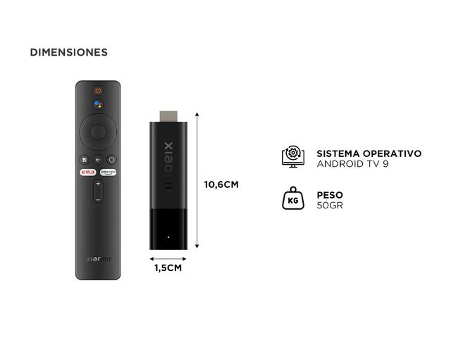 Xiaomi Tv Stick Full HD 1GB Ram 8GB Rom Con Control Netflix Android - 4