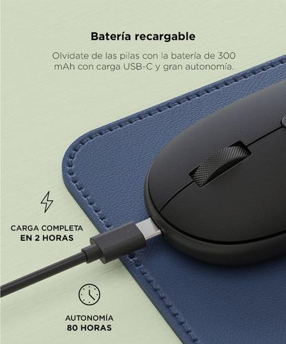 Mouse Inalámbrico Satechi OntheGo™ Bluetooth Batería Recargable USB-C Negro - 3