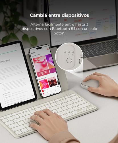 Mouse Inalámbrico Satechi OntheGo™ Bluetooth Batería Recargable USB-C Beige - 2