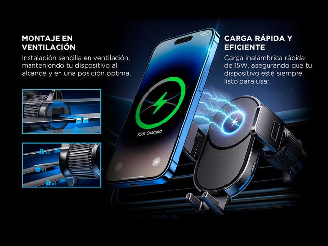 Cargador Inalámbrico Satechi Qi2 Para Auto Soporte Magnético De Teléfono - 2