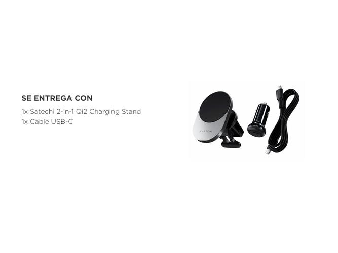 Cargador Inalámbrico Satechi Qi2 Para Auto Soporte Magnético De Teléfono - 5