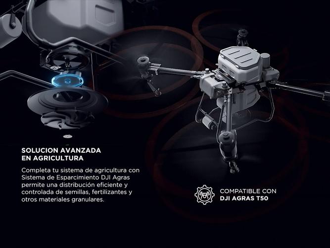 Sistema de Esparcimiento DJI Agras T50 75L Semillas Fertilizante - 3