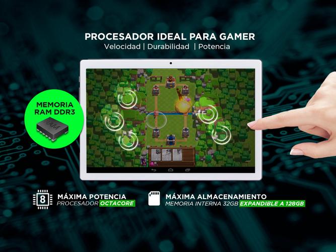 Tablet Gadnic Kalix Phone Gamer 4G LTE Octacore 32gb 3gb 10