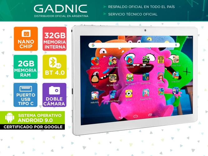 Tablet Gadnic 10.1 celular niños gamer - 1