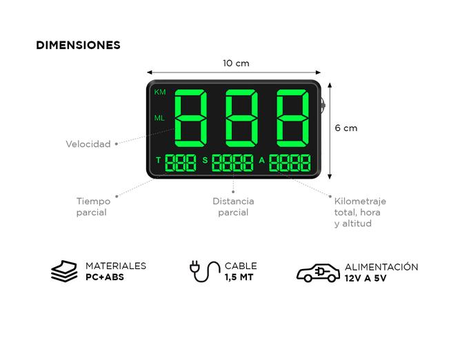 Velocimetro Auto Gadnic Digital Gps Reloj Tablero - 3