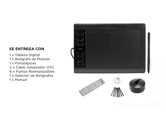 Tableta Gráfica Gadnic TBG123 10 x 6 Con 8192 Niveles De Presión Y 22 Accesos Directos - 4