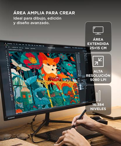 Tableta Gráfica Gadnic TBG123 10 x 6 Con 16384  Niveles De Presión Y 22 Accesos Directos - 3