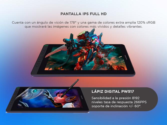 Tableta Gráfica Huion Pantalla IPS Full HD - 3