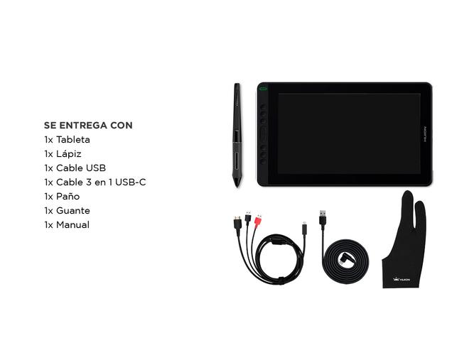 Tableta Gráfica Huion Pantalla IPS Full HD - 5