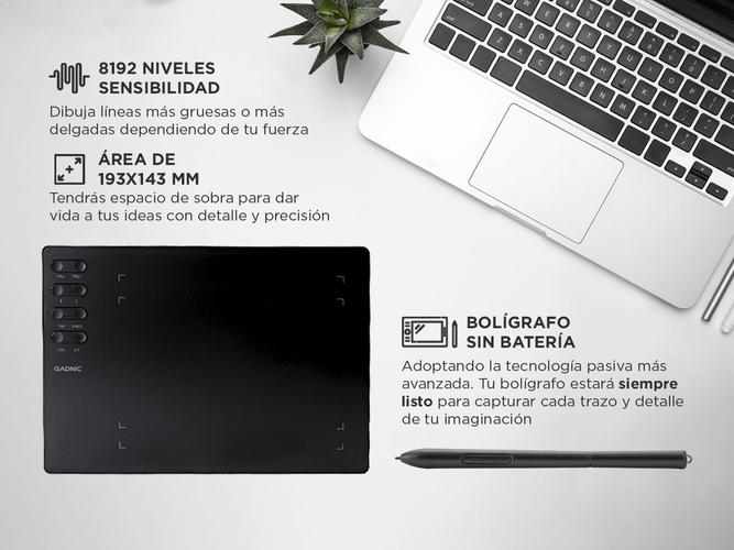 Tableta Gráfica Gadnic con Lápiz Óptico - 2