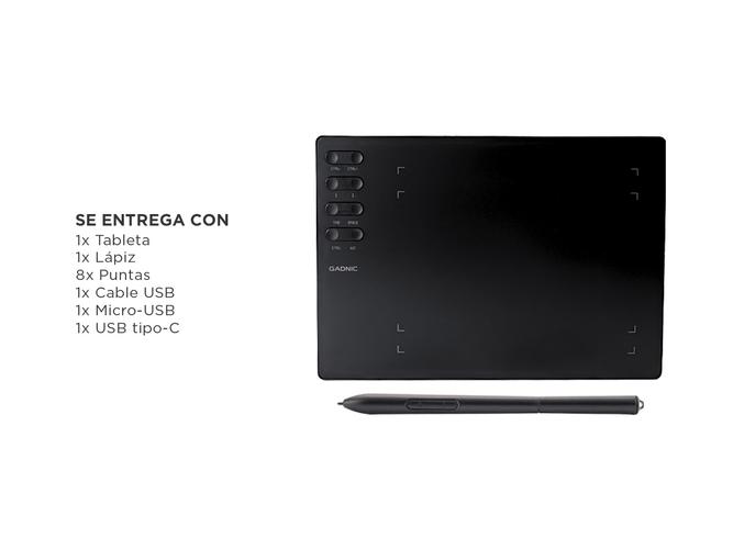 Tableta Gráfica Gadnic con Lápiz Óptico - 5