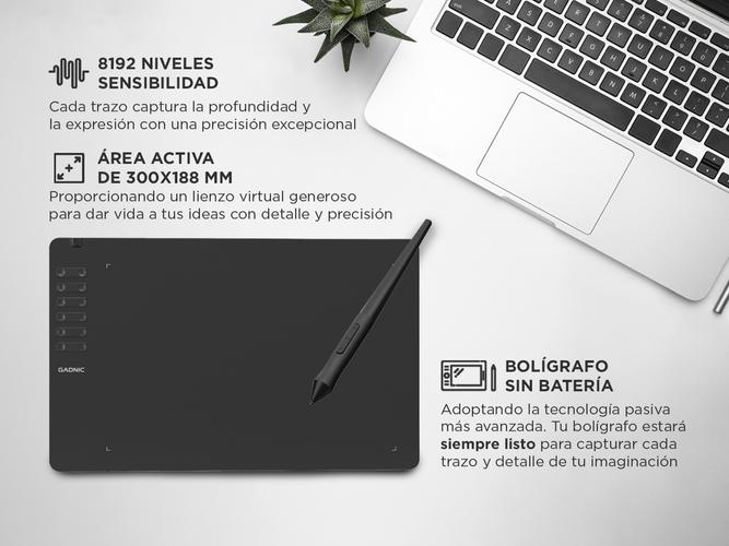 Tableta de Dibujo Gráfico Gadnic 8192 Niveles de Presión - 2
