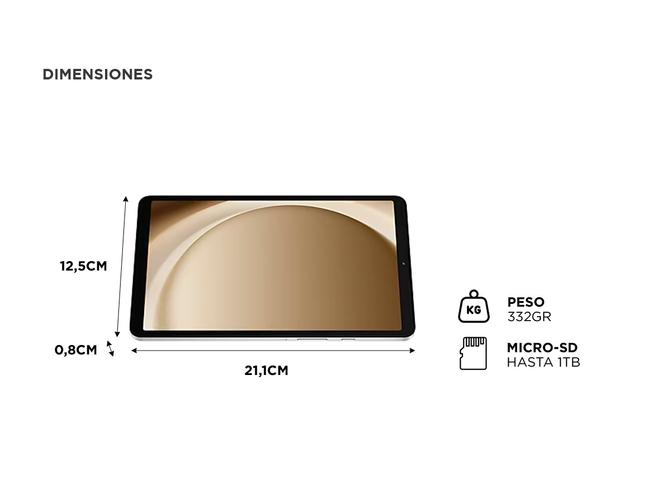 Tablet Samsung Galaxi  A9 SMX110 64gb Silver  - 4