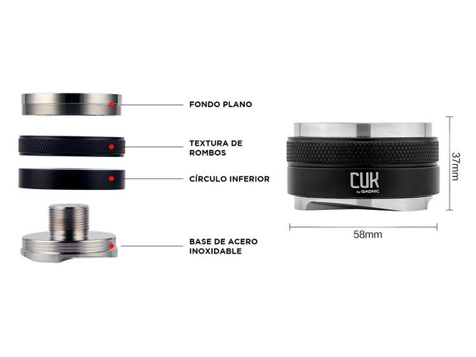Tamper Distribuidor De Café Cuk TMP2 Acero Inoxidable - 5