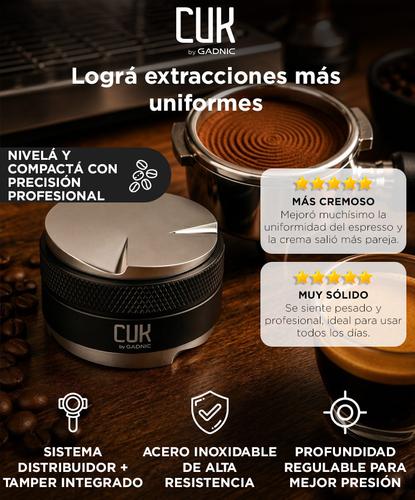 Tamper Distribuidor De Café Cuk TPER02 Acero Inoxidable - 1