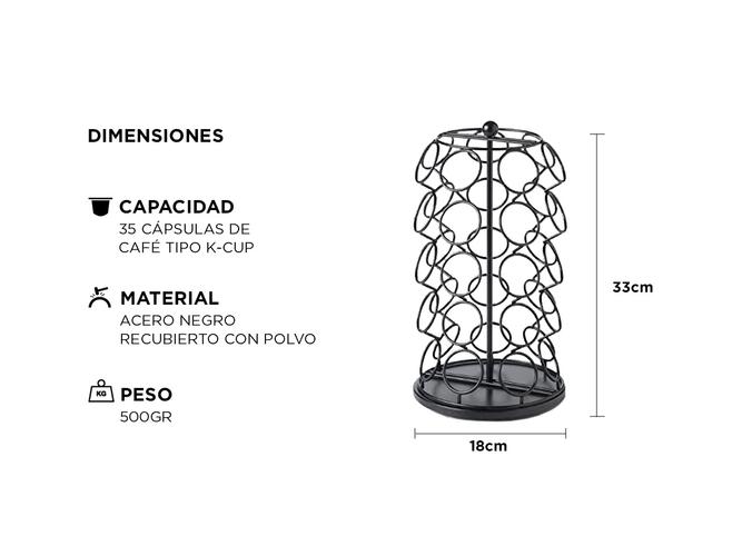 Porta Cápsulas de cafe gadnic Sort2 giratorio para 35 capsulas  - 4
