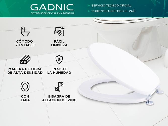Tapa Asiento Inodoro Gadnic con Bisagras Metalicas - 1