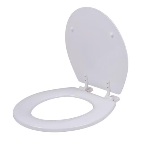 Asiento Tapa de Inodoro Gadnic Madera Blanca + Bisagras - 0